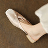 Women Elegant Outerwear Flat-Soled Color-Blocked Closed-Toe Slippers-RIONSON