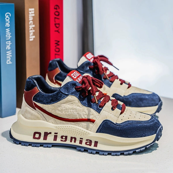 Men's Retro Trendy Brand Personalized Color Matching Sneakers-RIONSON