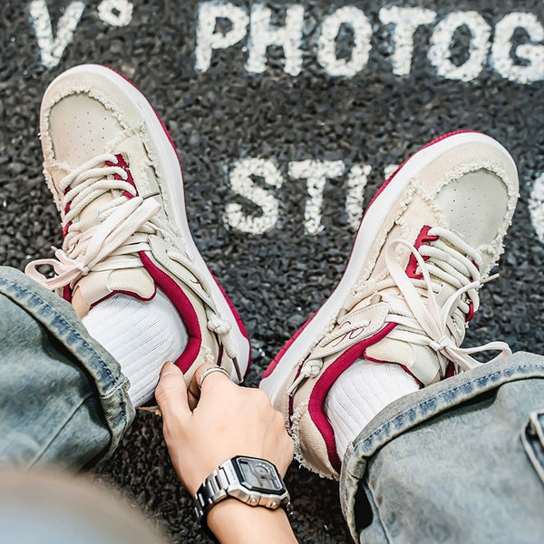 Men's Casual Niche Trendy Canvas Wear-Resistant Sneakers-RIONSON