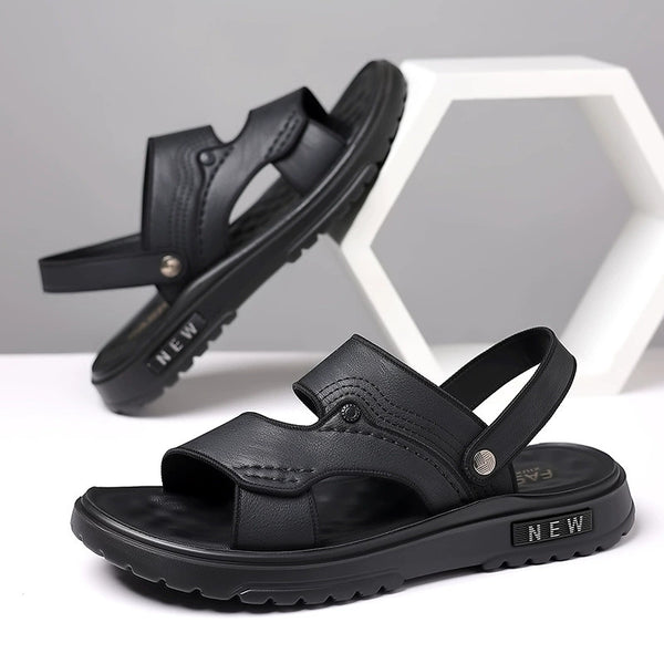 Men's Roman Style Beach Leisure Soft-Soled Non-Slip Outdoor Sandals-RIONSON