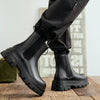 Men's Versatile British Retro Thick-Soled High-Top Martin Boots Black-RIONSON