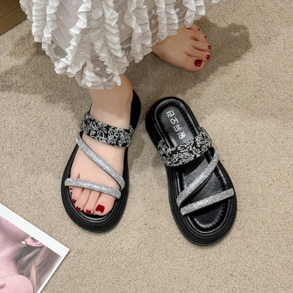 Women's Summer Fashionable Outer Wear Thick-Soled Slippers-RIONSON