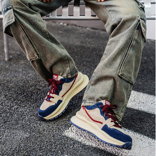 Men's Retro Trendy Brand Personalized Color Matching Sneakers-RIONSON