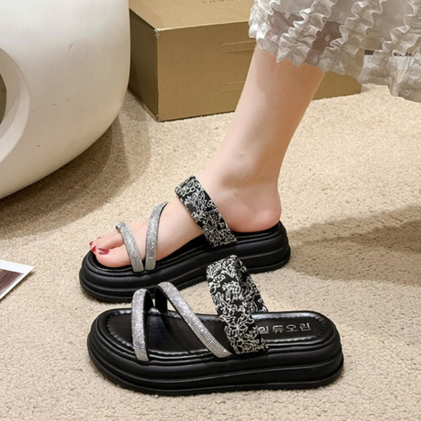 Women's Summer Fashionable Outer Wear Thick-Soled Slippers-RIONSON