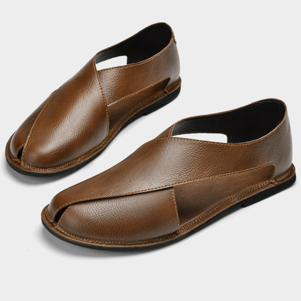 Men's Summer Beach Casual Breathable Anti-Slip Toe-Cap Sandals-RIONSON