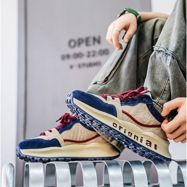 Men's Retro Trendy Brand Personalized Color Matching Sneakers-RIONSON