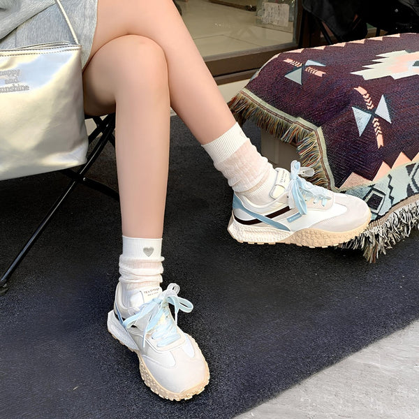 Women's Casual All-Match Dexun Color Matching Height-Eenhancing Breathable Sneakers-RIONSON