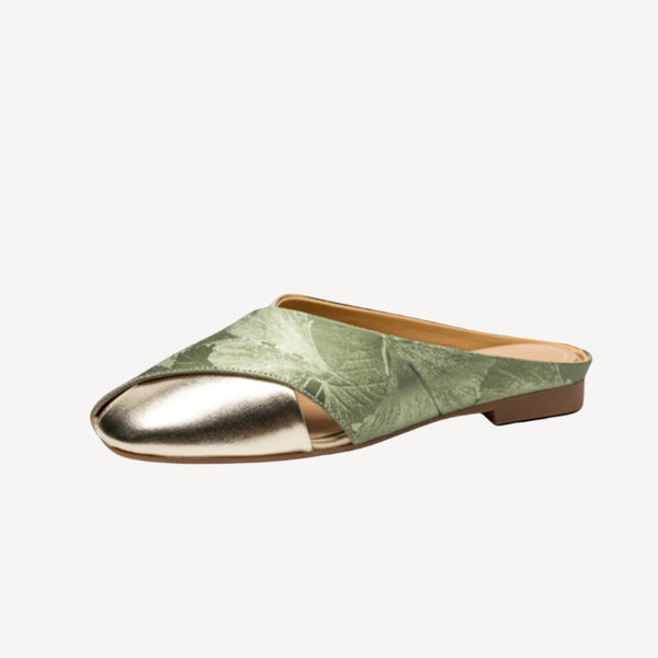 Women Summer Lazy French Style Hollow Color-blocking Design Slippers-RIONSON